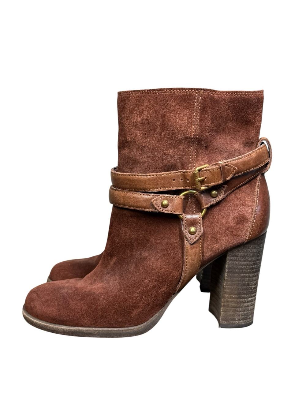 UGG Dandridge 4" Heeled Boots Mahogany Suede Size Women's 9